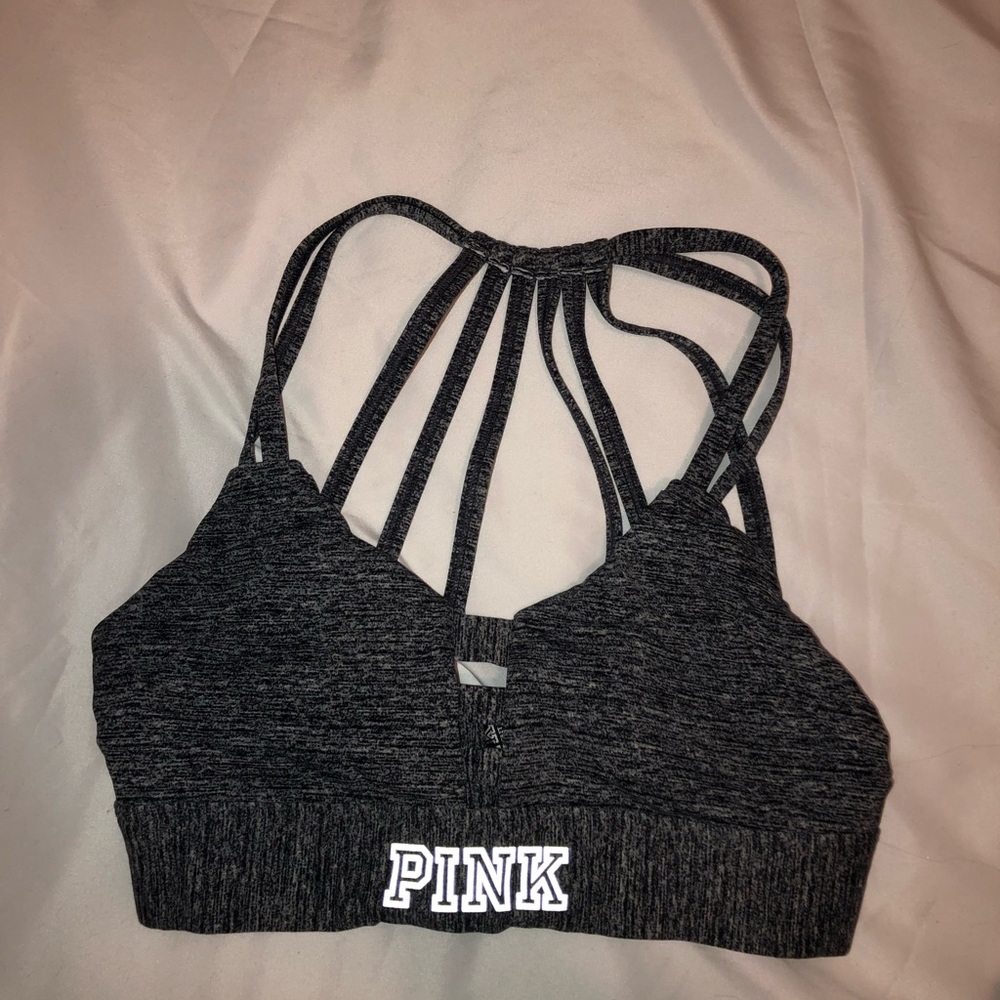 Gray pink bra